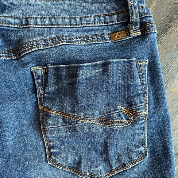 1822 Denim High Rise Bootcut Jeans Women’s Size 12 Stretch Blue White‎ Stitch - Picture 6 of 11